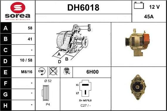 Sera DH6018 - Ģenerators autodraugiem.lv