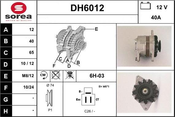 Sera DH6012 - Ģenerators autodraugiem.lv