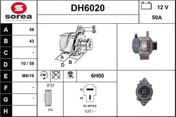 Sera DH6020 - Ģenerators autodraugiem.lv