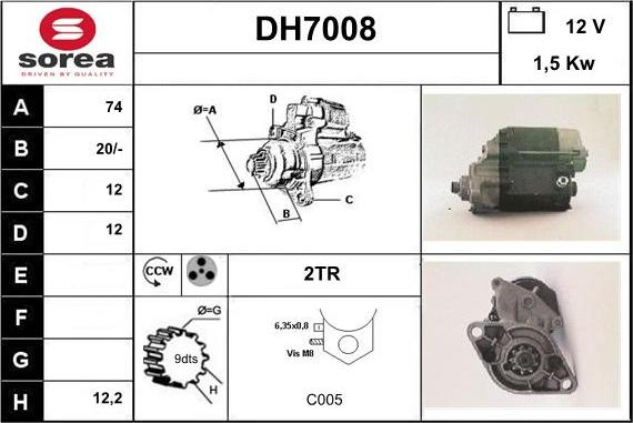 Sera DH7008 - Starteris autodraugiem.lv