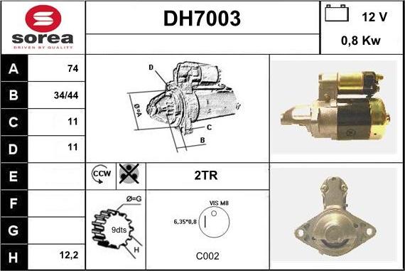 Sera DH7003 - Starteris autodraugiem.lv