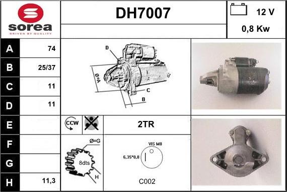 Sera DH7007 - Starteris autodraugiem.lv