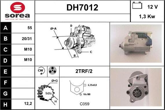 Sera DH7012 - Starteris autodraugiem.lv