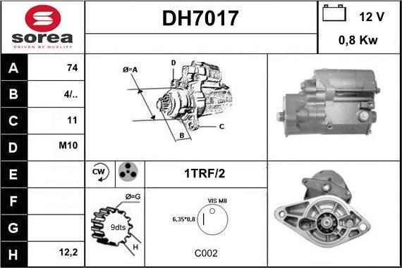 Sera DH7017 - Starteris autodraugiem.lv