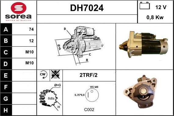 Sera DH7024 - Starteris autodraugiem.lv