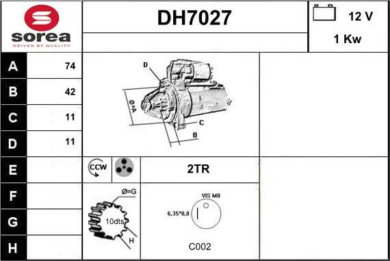 Sera DH7027 - Starteris autodraugiem.lv