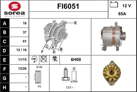 Sera FI6051 - Ģenerators autodraugiem.lv