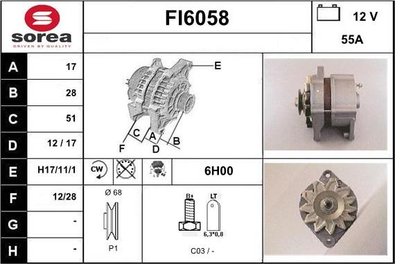 Sera FI6058 - Ģenerators autodraugiem.lv
