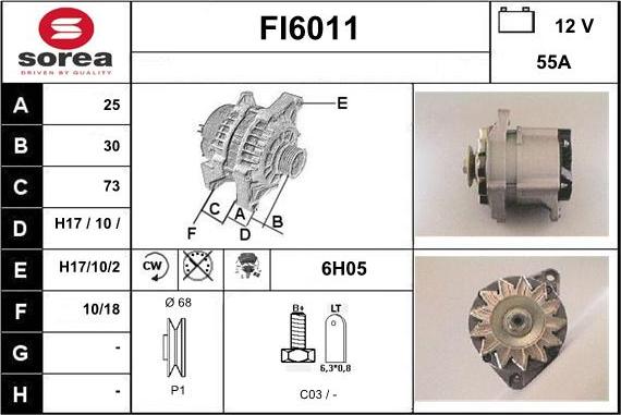 Sera FI6011 - Ģenerators autodraugiem.lv