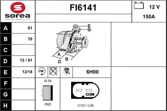 Sera FI6141 - Ģenerators autodraugiem.lv