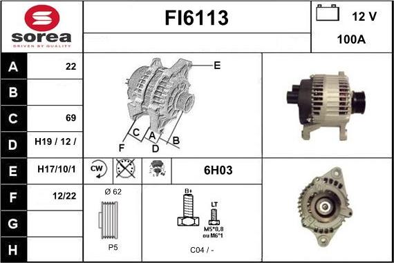 Sera FI6113 - Ģenerators autodraugiem.lv