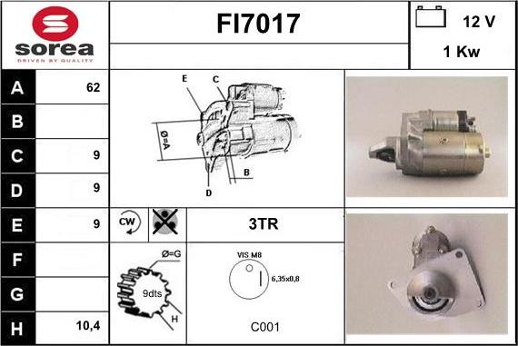 Sera FI7017 - Starteris autodraugiem.lv