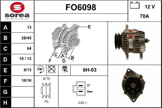Sera FO6098 - Ģenerators autodraugiem.lv