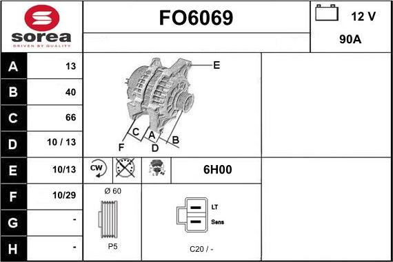 Sera FO6069 - Ģenerators autodraugiem.lv