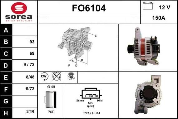 Sera FO6104 - Ģenerators autodraugiem.lv