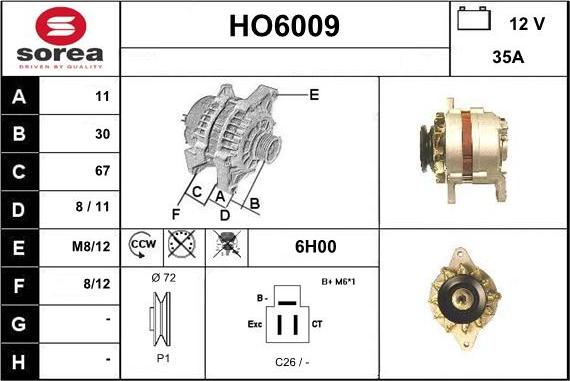 Sera HO6009 - Ģenerators autodraugiem.lv