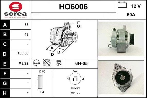 Sera HO6006 - Ģenerators autodraugiem.lv