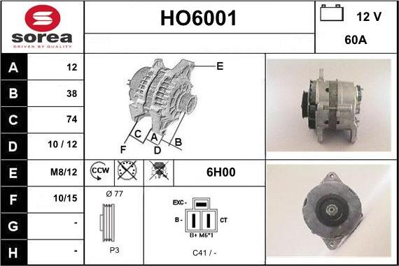 Sera HO6001 - Ģenerators autodraugiem.lv