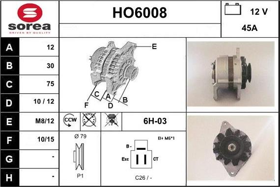 Sera HO6008 - Ģenerators autodraugiem.lv