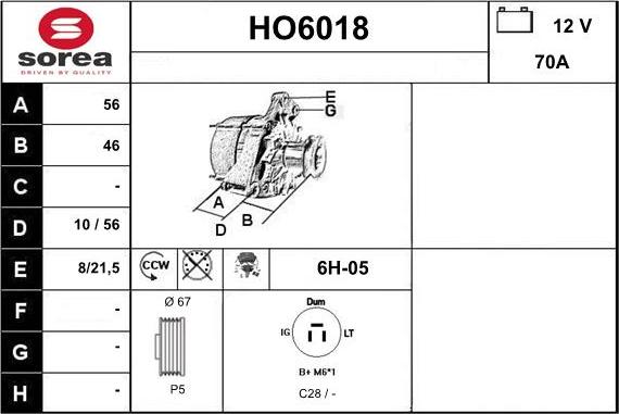 Sera HO6018 - Ģenerators autodraugiem.lv