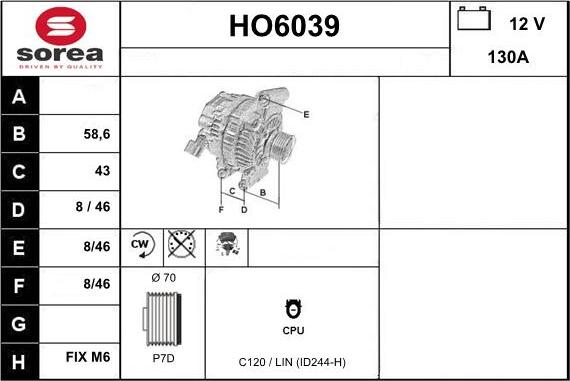 Sera HO6039 - Ģenerators autodraugiem.lv