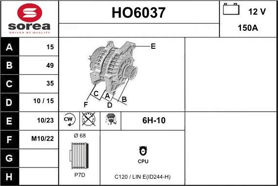 Sera HO6037 - Ģenerators autodraugiem.lv