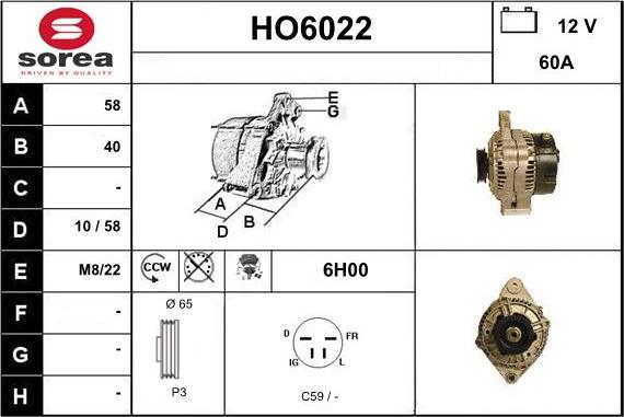 Sera HO6022 - Ģenerators autodraugiem.lv