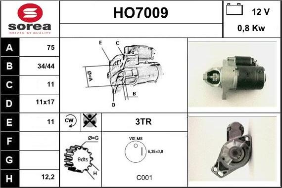 Sera HO7009 - Starteris autodraugiem.lv