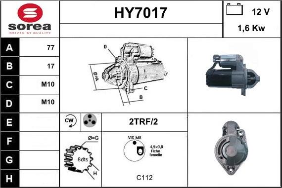 Sera HY7017 - Starteris autodraugiem.lv