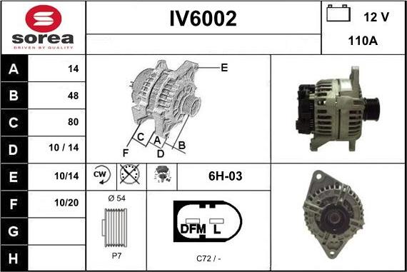 Sera IV6002 - Ģenerators autodraugiem.lv