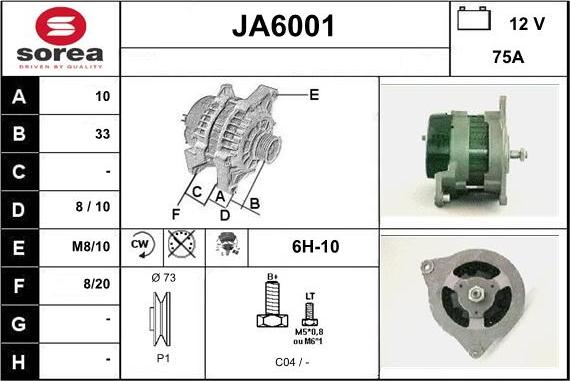 Sera JA6001 - Ģenerators autodraugiem.lv