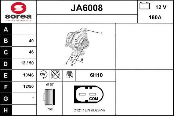 Sera JA6008 - Ģenerators autodraugiem.lv