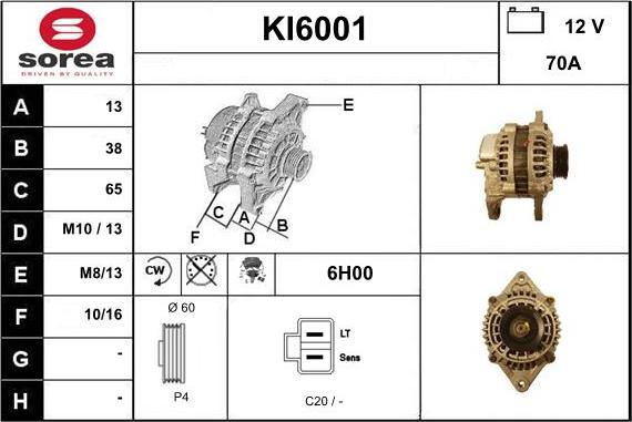 Sera KI6001 - Ģenerators autodraugiem.lv