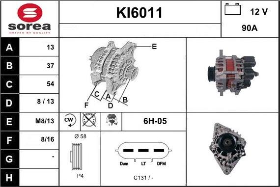 Sera KI6011 - Ģenerators autodraugiem.lv