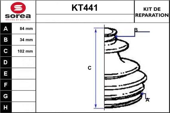 Sera KT441 - Putekļusargs, Piedziņas vārpsta autodraugiem.lv