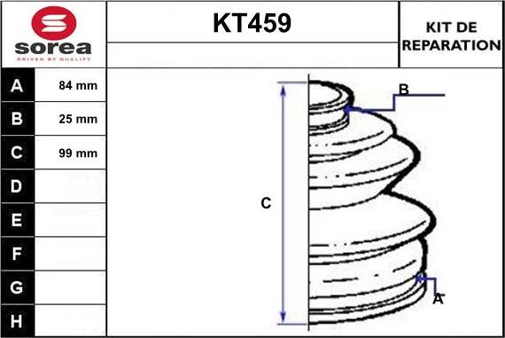 Sera KT459 - Putekļusargs, Piedziņas vārpsta autodraugiem.lv