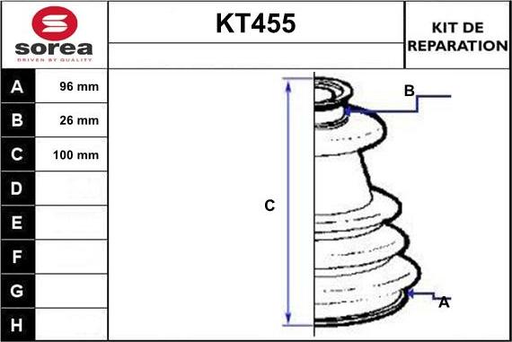 Sera KT455 - Putekļusargs, Piedziņas vārpsta autodraugiem.lv