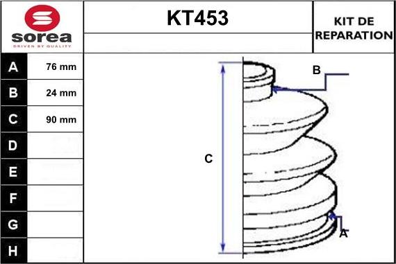 Sera KT453 - Putekļusargs, Piedziņas vārpsta autodraugiem.lv