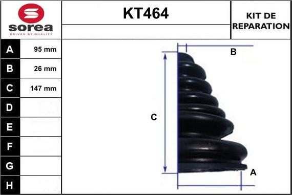 Sera KT464 - Putekļusargs, Piedziņas vārpsta autodraugiem.lv