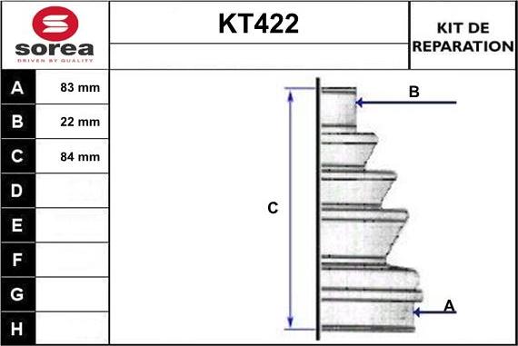 Sera KT422 - Putekļusargs, Piedziņas vārpsta autodraugiem.lv