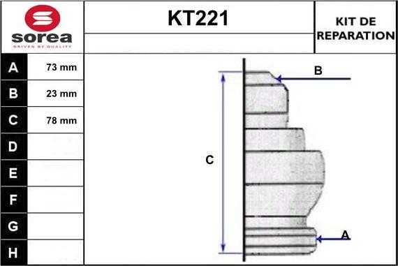 Sera KT221 - Putekļusargs, Piedziņas vārpsta autodraugiem.lv