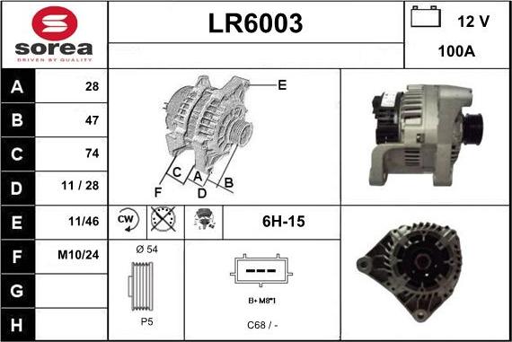 Sera LR6003 - Ģenerators autodraugiem.lv