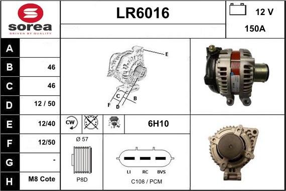 Sera LR6016 - Ģenerators autodraugiem.lv