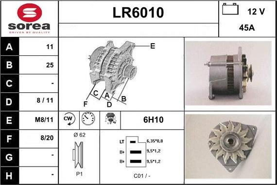 Sera LR6010 - Ģenerators autodraugiem.lv