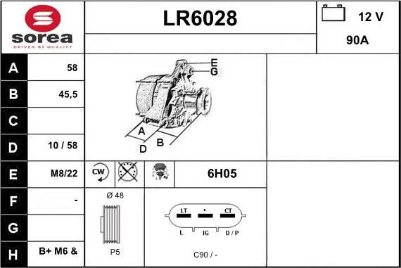 Sera LR6028 - Ģenerators autodraugiem.lv