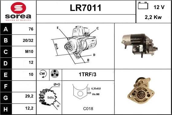 Sera LR7011 - Starteris autodraugiem.lv