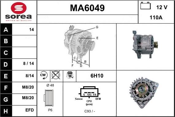 Sera MA6049 - Ģenerators autodraugiem.lv