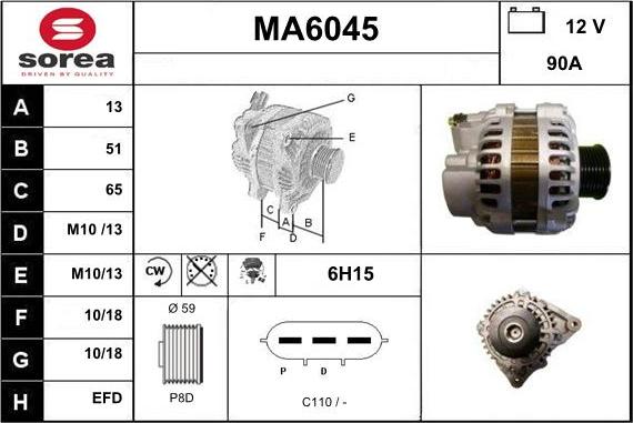 Sera MA6045 - Ģenerators autodraugiem.lv