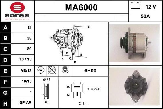 Sera MA6000 - Ģenerators autodraugiem.lv