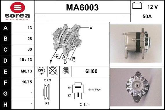Sera MA6003 - Ģenerators autodraugiem.lv